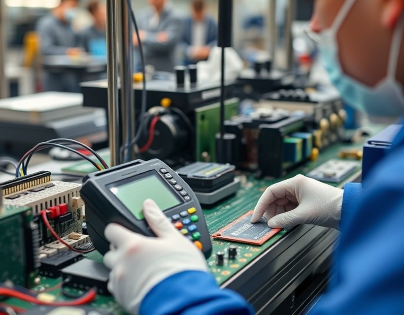 Línea de producción de terminales de autoservicio